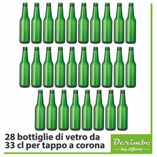 28 33cl Green Glass Bottles