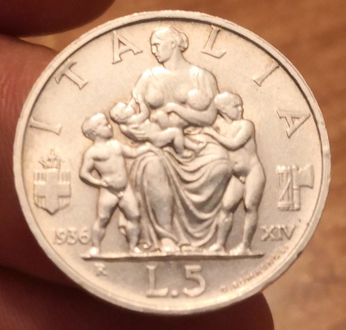 Moneta lire 1936 - moneta,