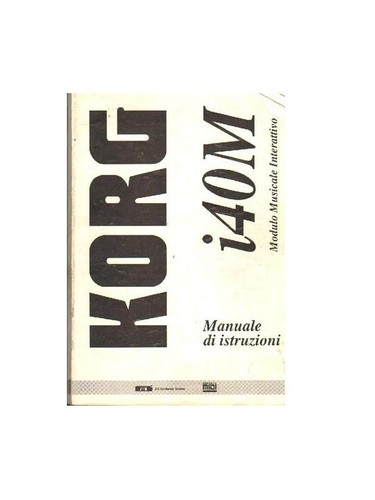 Korg i40m manuale - korg,