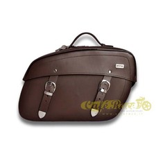 Right brown leather side - right, bag