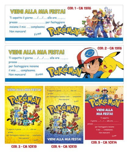 Inviti compleanno pokemon - compleanno, "pokemon"