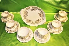 SERVIZIO DA THE' CAPPUCCINO  ROYAL ALBERT SILVER MAPLE 17 ENGLAND (303A)