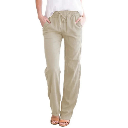 Pantalone donna cotone lino