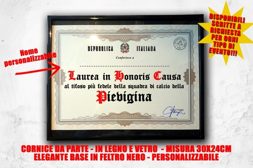 Laurea quadro tifoso calcio