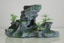 Acquario Grande Dettagliato Roccia & Decorazione Pianta 25x9x14 CMS Per Tutti