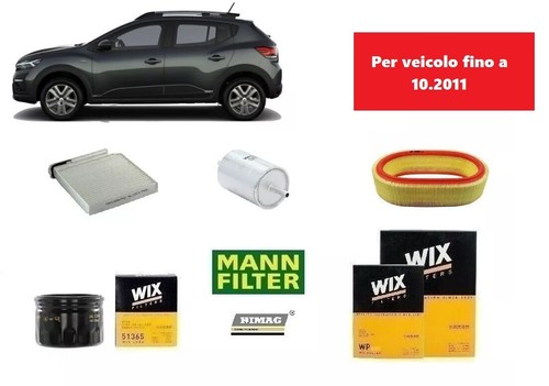 Kit filtri tagliando per - per, dacia