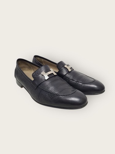 Hermes black silver logo - h,