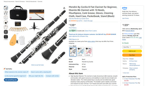 Clarinetto mendini cecilio - clarinetto,