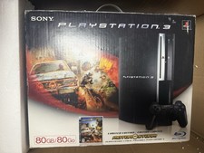 Sony PlayStation 3 MotorStorm 80GB Console Piano Black CIB COMPLETA DI SCATOLA