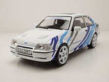 Modellino auto Ford Escort MK4 RS Turbo S2 1990 bianco blu 1:18 MCG