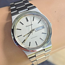 Orologio automatico uomo vintage BULOVA giorno/data ETA 2836 svizzero 1982