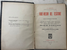 Raro Manuale Hoepli Vademecum del tessitore Alzati 1910 Prima edizione