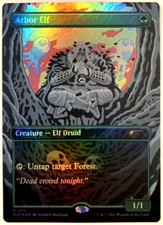 MTG Arbor Elf RAINBOW FOIL Secret Tana Drop 1317 quasi nuovo