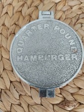 STAMPO PRESSA per HAMBURGER in Alluminio Ø 9,5 cm  quarter pound 100gr circa