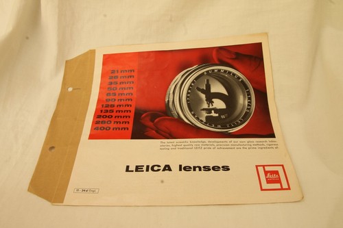 Brochure vintage leitz - vintage,
