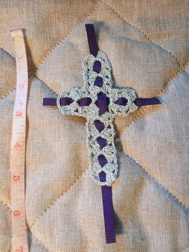 Handmade crocheted cross - handmade,