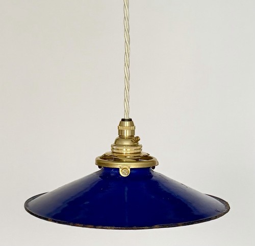 Vintage french blue enamel - french,