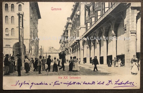 Cartolina genova via - via, xx