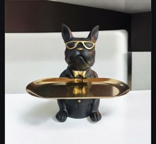 Statua Bull Dog Francese Nero