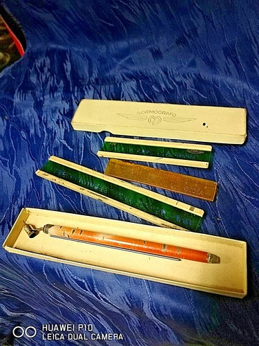 Normografo con penna pennino - con, e