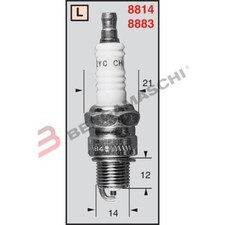 CANDELA CHAMPION SPARK PLUG OE037/T10 L86C Tomos 4H 49 cc