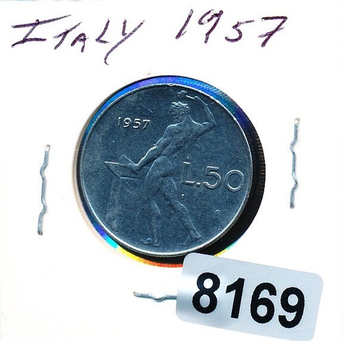 Italy lire 1957 8169 - 50, #8169