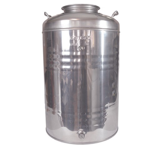 Fusto inox per olio graffato