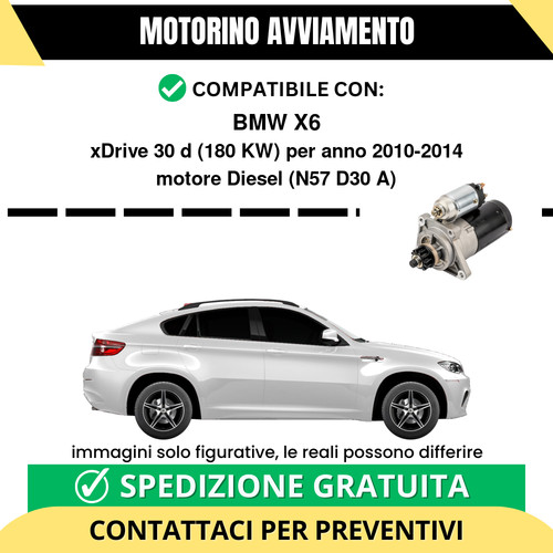Motorino avviamento bmw - avviamento, x6