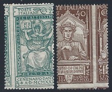Regno 1921, n. 116/117 2 valori con intaglio pesantemente spostato MNH/**