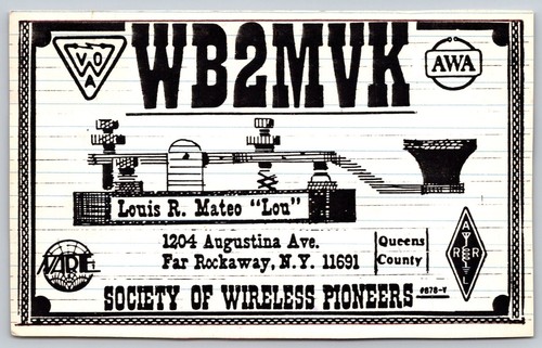 Scheda wb2mvk qsl - scheda, rockaway