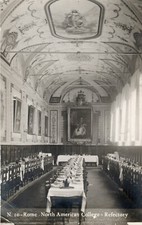 CARTOLINA ITALIA ROMA NORTH AMERICAN COLLEGE - REFECTORY Italy postcard