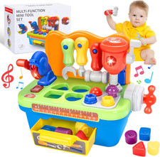 Giochi Banco Da Lavoro per Bambini, Cassetta Attrezzi Bambini Con Suoni E Luce, 