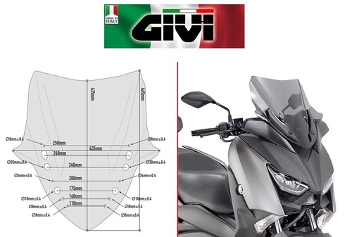 Parabrezza fumè yamaha - parabrezza, xmax