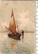 cartolina Dipinto - Imbarcazione a Vela - 2897