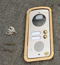 PULSANTIERA URMET DOMUS AURA 1710/102 OTTONE NICKEL  2 PULSANTI