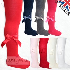 PEX COLLANT BAMBINA FIOCCHI POMPON O GLITTER COTONE QUALITÀ TAGLIE RICCHE 0M-11y SPAGNOLO