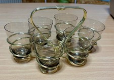 Set di Bicchieri Vintage 50/60 cristallo con porta bicchieri liquore