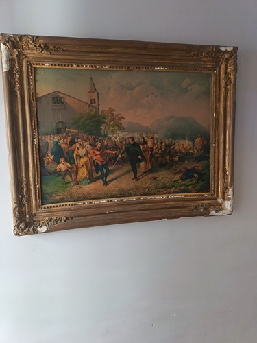 Quadro antico vespri siciliani - quadro,