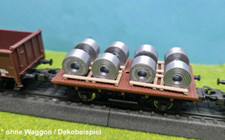 Scala H0 Alluminio O Acciaio Bobine Avvolto Con Cavalletto IN Legno Carico per