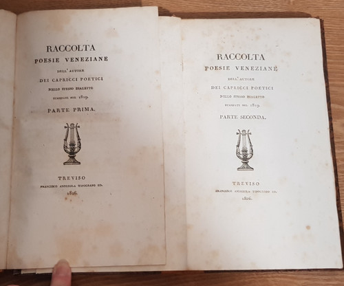 1826 raccolta poesie veneziane - 1826,