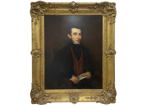 Grande dipinto ritratto - , olio