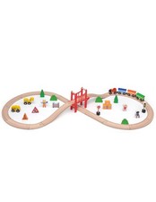 Pista treno legno - pista, con
