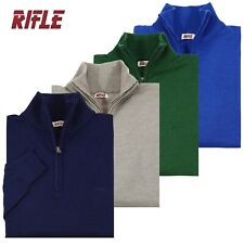 Maglione pullover uomo mezza zip rasato invernale RIFLE S M L XL XXL 3XL