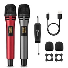 Wireless Microphones UHF Dual