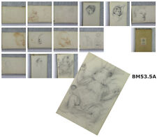13 DISEGNI ANTICHI ALBUM COMPLETO RITRATTO BAMBINI RITRATTI BOZZETTI BM53.5A