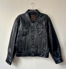 Giacca camionista pelle jeans