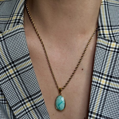 Collana pendente amazzonite - collana, in