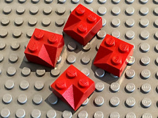 4 x Lego Red Slope 2x2 Double