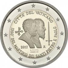 VATICANO 2 EURO 2017 "1950° Anniversario del Martirio di San Pietro e San Paolo"