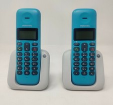 Telefono CordlessDECT Motorola T302 Plus DUO Rubrica 50 NUMERI VIVAVOCE TURCHESE